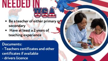 Teachers needed In the United States